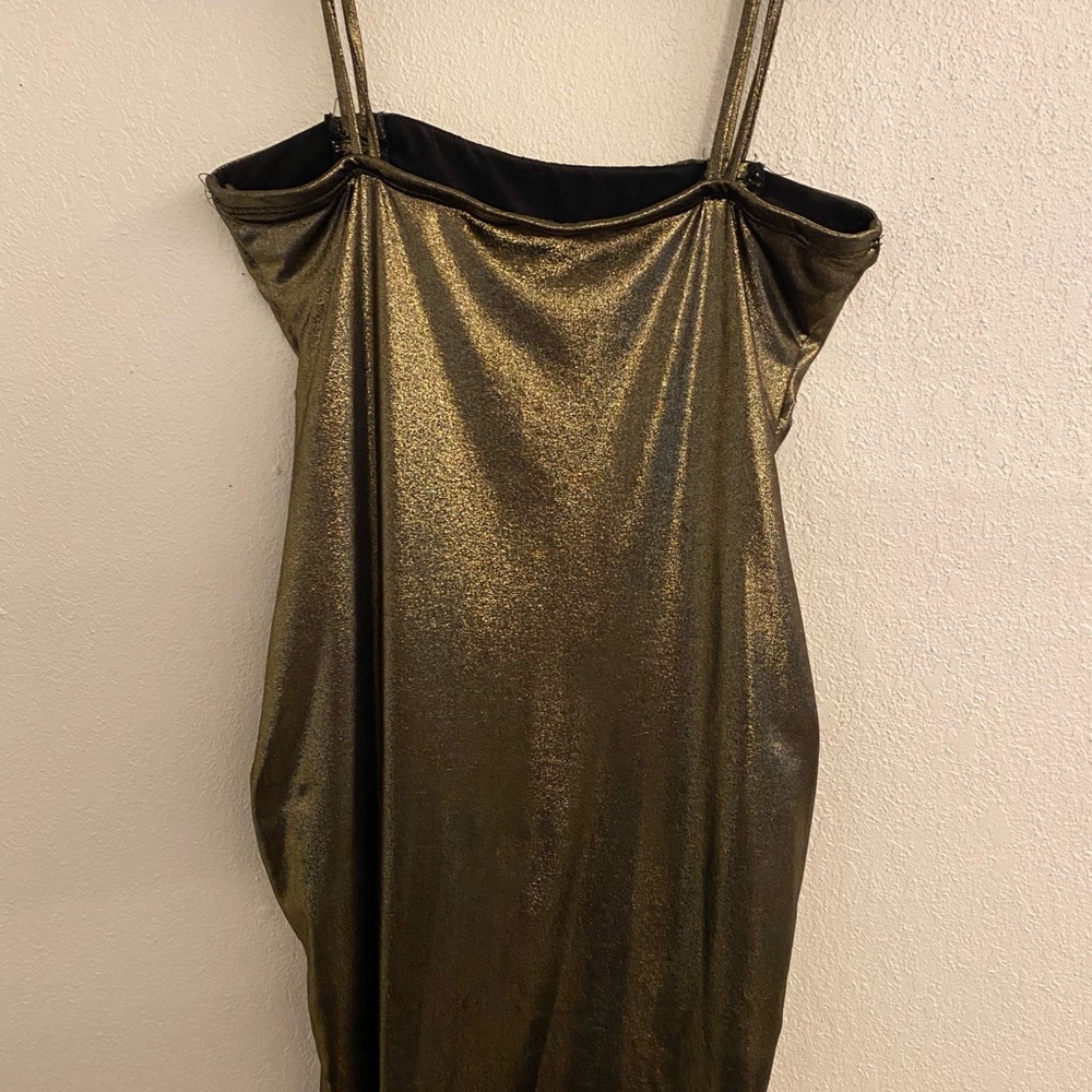 Metallic Ruched Dress - Picture 2 of 3